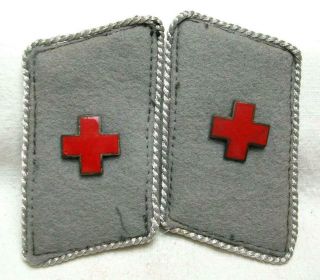 Ww2 Wwii German Red Cross Drk Deutsches Rotes Kreuz Officer Collar Tabs