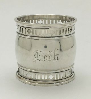 Fabulous Gorham Antique Sterling Silver Napkin Ring " Erik "