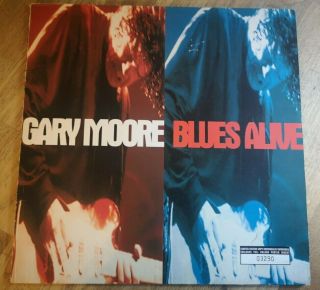 Gary Moore 2x Lp Blues Alive Virgin 1st Press Numbered & Poster Thin Lizzy