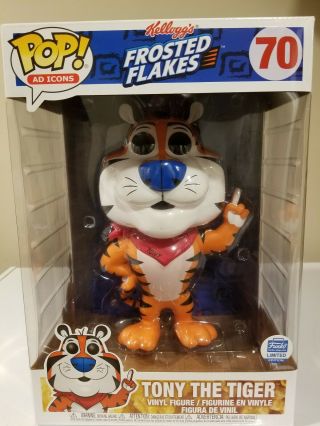 Funko Pop Ad Icons 70 Tony The Tiger 10 " Frosted Flakes Cereal Funko Exclusive