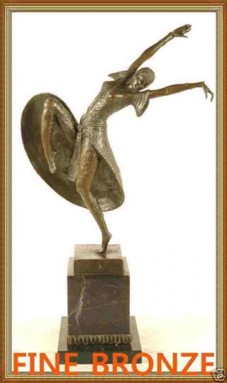 Signed D.  H.  Chiparus,  Bronze Art Deco Dancer Sculpture - Almeria
