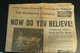 Apollo 11 Moon Landing Newspaper July 211969,  Now Do U Believe White Plains Ny
