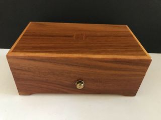 Vintage Thorens Wooden Music Box 4 Songs Made In Switzerland