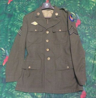 Vintage World War Ii Ww2 Us Army Air Force Uniform Coat Jacket 40s Military 38r