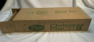 Vintage Silver Aluminum Christmas Tree Peco Model 1622 5’ 10” W/ Box Incomplete