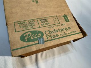 Vintage Silver Aluminum Christmas Tree PECO Model 1622 5’ 10” w/ Box INCOMPLETE 2