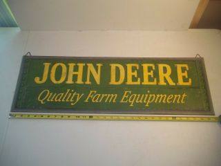 John Deere Metal Sign Farm Barn Vintage Style Tractor 30 " X 9 " Decor