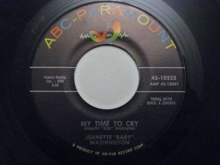 Jeanette Baby Washington Let Love Go By/my Time To Cry 45 Abc Paramount 10223