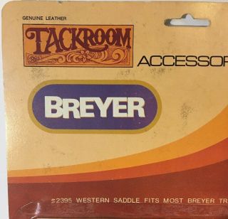 Western Saddle Set for Breyer Model Horses Saddle RARE Leather Tack Room Acc 2