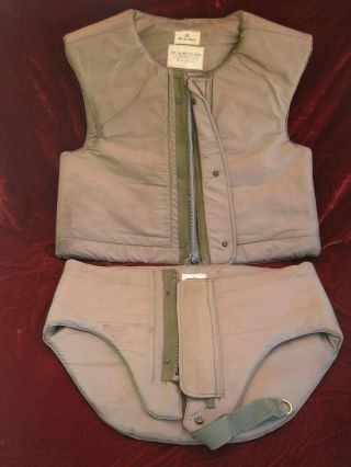 Vintage Us Pilot Flight Survival Field Vest & Groin Flak Protective Buaer 1957