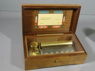 Vintage Swiss Reuge 72 Glass Oak Music Box 18th Variation Of Paganini (3 Parts)