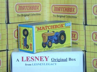 Matchbox Lesney Ford Farm Tractor 39c Type F2 Empty Box Only