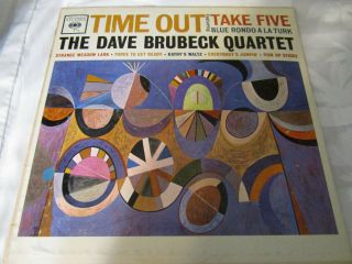 Dave Brubeck Quartet Time Out Take Five Columbia Cl1397 Mono Lp Vinyl Record