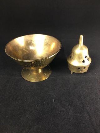 Brass Incense Burner And Brass Bowl Made In India