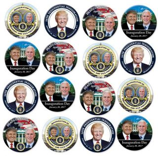 Donald Trump 2017 Inauguration Buttons Set Of 25