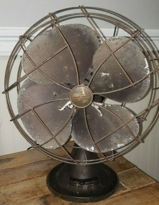 Vintage Emerson Electric 3 Speed Oscillating Tilting Table Fan,  Type 77646