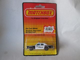 1983 Matchbox Plymouth Gran Fury 10 Metro Police 012 Traffic Control Car (noc)
