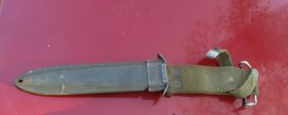 Us Wwii M3 Trench Knife Scabbard,  M8 Rm Co