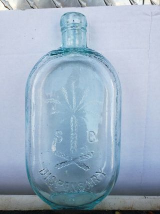 South Carolina Dispensary Bottle Blue Pint Jo - Jo Flask With Tree