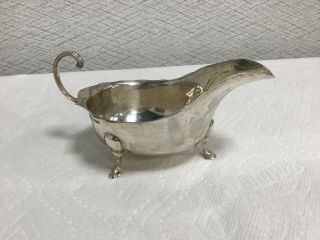 Antique Sheffield England Solid Sterling Silver Gravy Boat 154 Grams