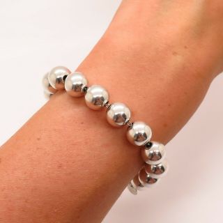 Tiffany & Co.  Vintage 925 Sterling Silver Designer Bead Ball Bracelet