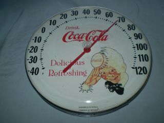 Drink Coca Cola Delicious And Refreshing Thermometer Round