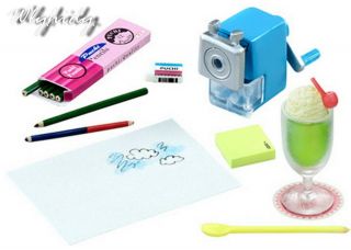 Miniatures Stationery Pencil Cafe Set 5,  1 Pc Only - Re - Ment