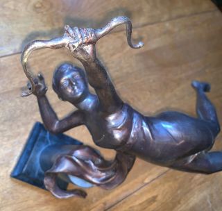 Bronze Art Deco Sculpture Depicting Diana The Huntress