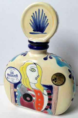 Los Azulejos Anejo Masterpiece Tequila Bottle Picasso Talavera Mendez Torres