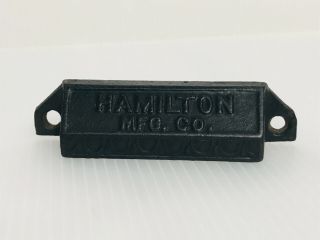 Hamilton Mfg Co Cast Iron Drawer Pull Antique Letterpress Printer Cabinet Tray