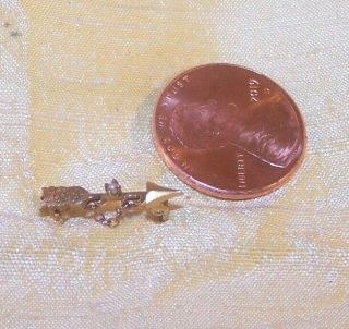 VINTAGE Pi Beta Phi sorority SMALL one - pearl,  14K gold recognition pin OLD 2