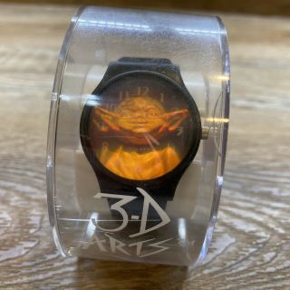 Rare Vintage Yoda Hologram Watch 3 - D Art Quartz Japan Mvmt Battery Installed