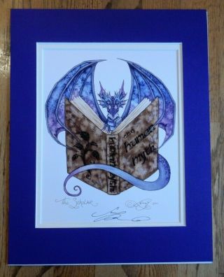 Amy Brown The Scholar Signed Print Matted 8.  5 " X 11 " Unmatted The Human Myth