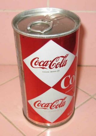 Vintage 1960s Coca Cola Diamond Can Steel Pull Tab Intact Minneapolis Bottler