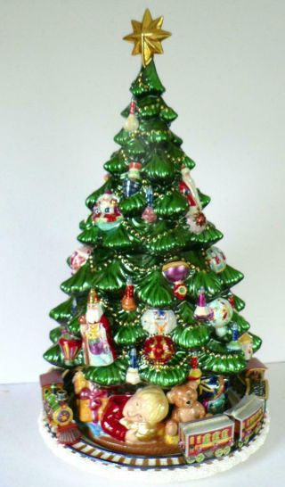 Rare Nwt 19” O Tannenbaum Music Box Cookie Jar Radko Christmas Tree