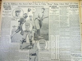 1916 Newspaper Poster Displays Major League Baseball Ty Cobb Nap Lajoie,  Golf