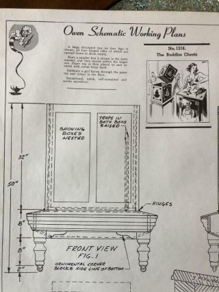 The Buddha Chest - Owen Brothers Blueprints & Schematic Plans • Vintage