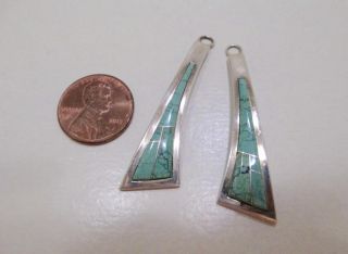 Jerry Nelson Navajo Native American Turquoise Sterling Silver Earring Jackets