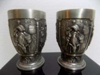 Reinzinn Etainpur 95 Pewter Set Of 2 Small Goblets,  3 Fluid Ounces