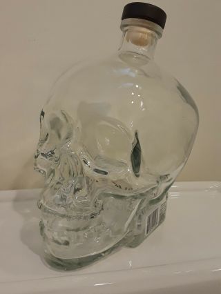 Crystal Head Vodka Skull Bottle 1.  75l With Cork Cap