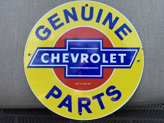 Chevrolet Auto Parts Vintage Style Porcelain Enamel Sign