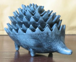6 Hedgehog Russian Metal Stacking Porcupine Dishes Ash - Tray Urchin Cigarette Old