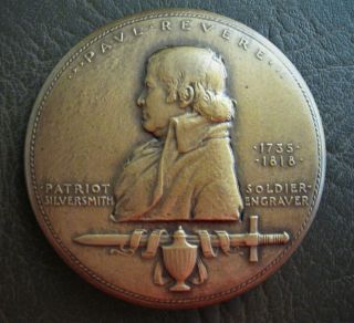 1925 Ans American Numismatic Society Medal - Paul Revere - By A.  De Fransisci