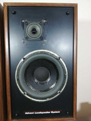 Vintage ADVENT 2002 Bookshelf Floor 2 - Way Loudspeaker Speakers Pair 3