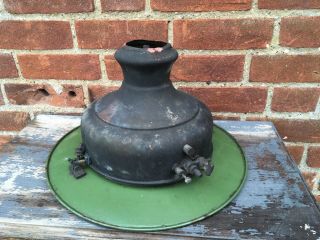 Old Vintage Antique Industrial Light Green Shade Gas