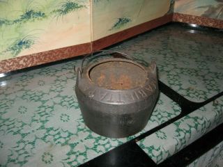 Vintage Cast Iron Pot With Bail 0 Kettle Marietta Pa 6 Inch Diameter Glue Pot