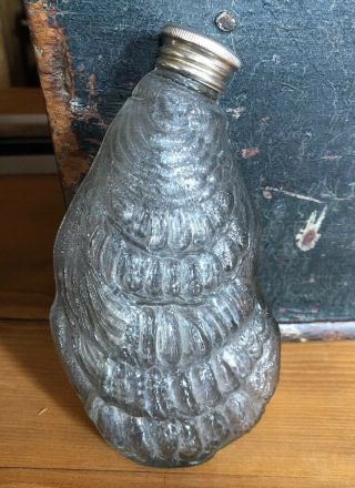 Foust Whiskey Distillery Oyster Seashell Figural Flask Nip - Glen Rock Pa Bottle