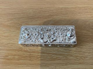 Lovely Marked Spanish Sterling Silver 925 Pill Snuff Box.