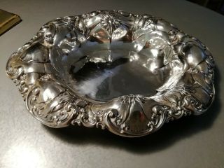 Fine Quality Sterling Silver Art Nouveau Dish Or Card Tray