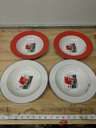 Andy Warhol Signed Campbell’s Tomato Soup Bowls Block Pop Art Series Qty.  4